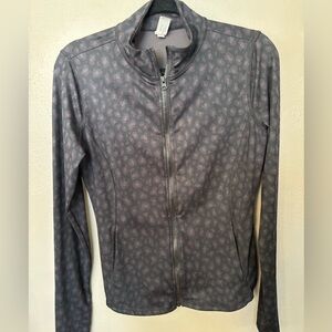 90 Degree Athletic Zip Up Leopard Print Jacket